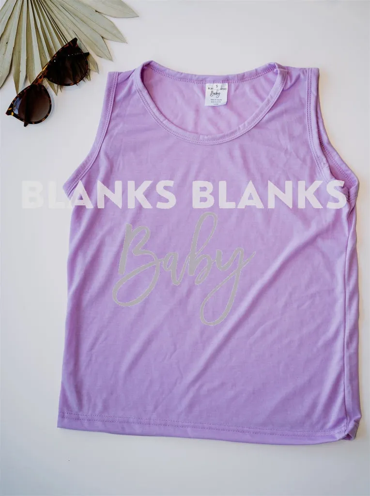 100% Polyester Toddler Muscle Tanks - IN STOCK