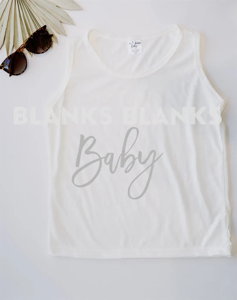 100% Polyester Toddler Muscle Tanks - IN STOCK