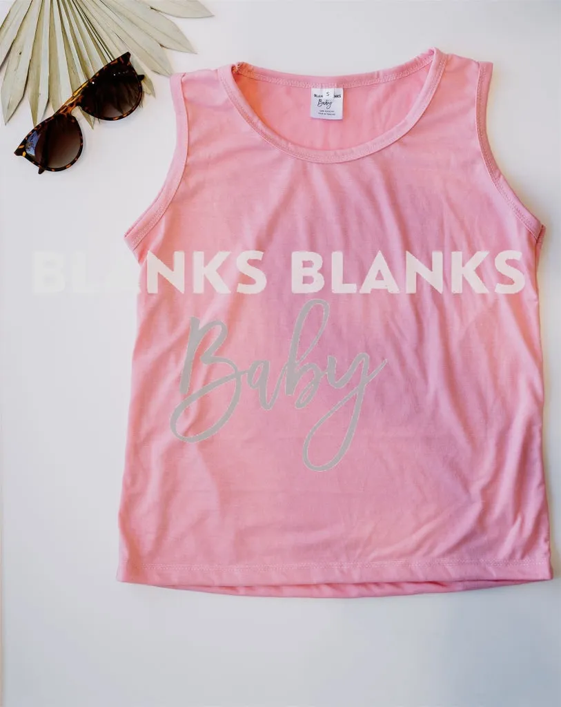 100% Polyester Toddler Muscle Tanks - IN STOCK