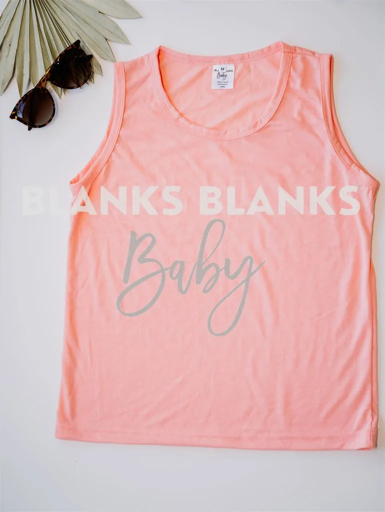 100% Polyester Toddler Muscle Tanks - IN STOCK
