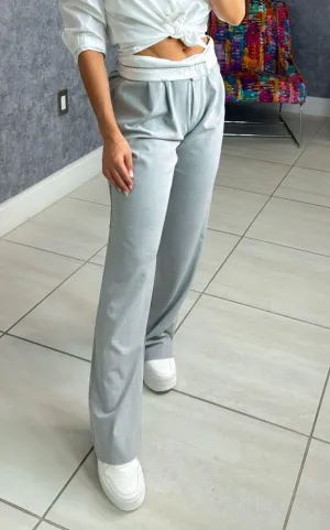 1008 Palazzo pants with waist folded