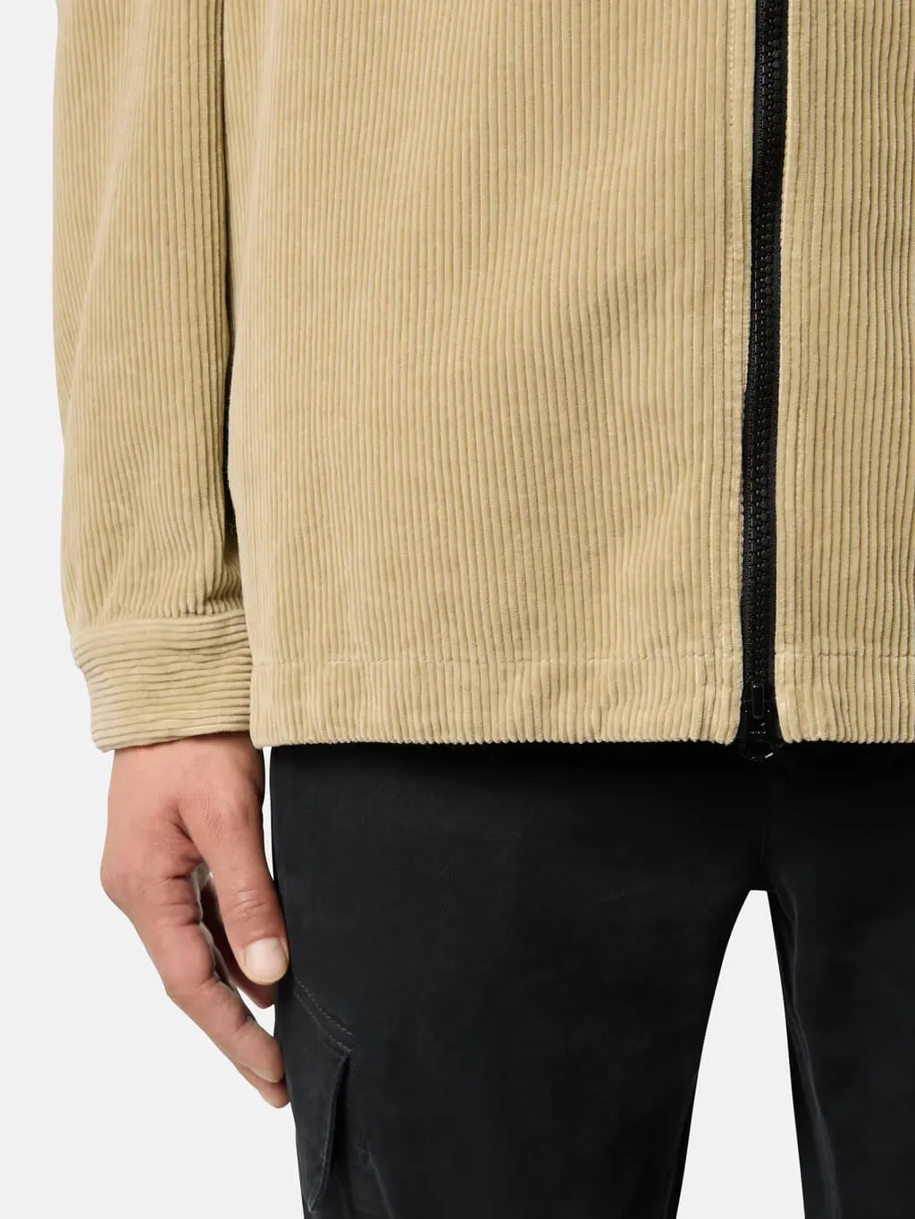 11604 Corduroy 800 Overshirt with Zip Fastening