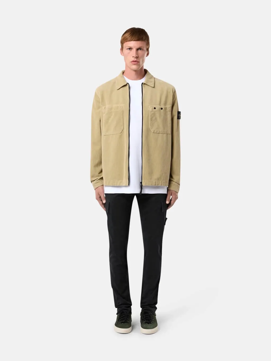 11604 Corduroy 800 Overshirt with Zip Fastening