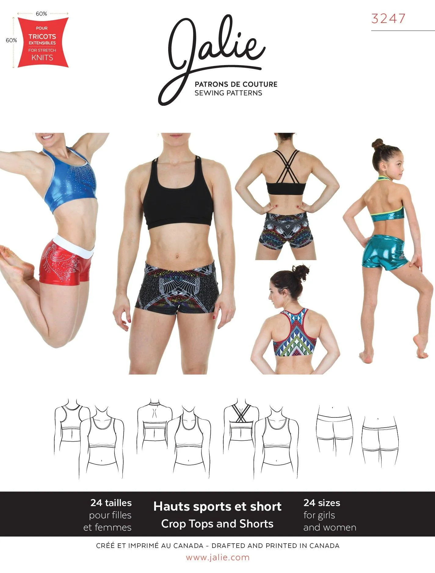 3247 // Cropped Tops and Gym Shorts