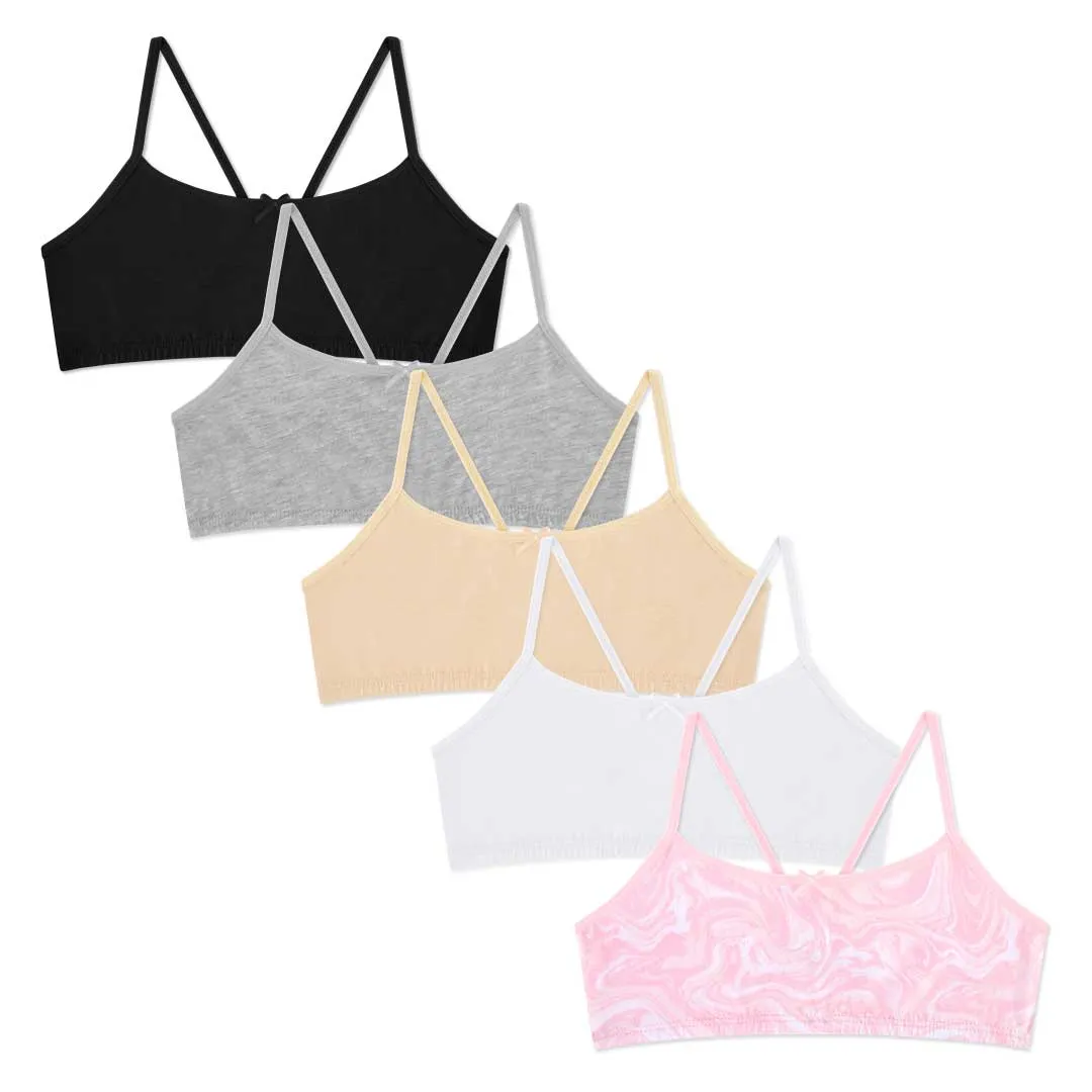 5 Pack Cotton Racerback Bras