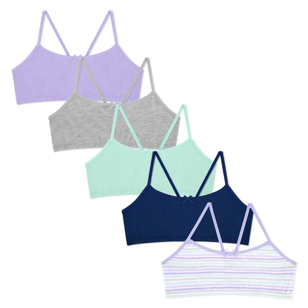 5 Pack Cotton Racerback Bras