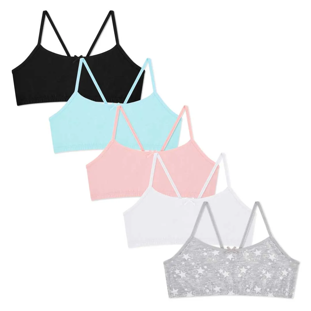 5 Pack Cotton Racerback Bras