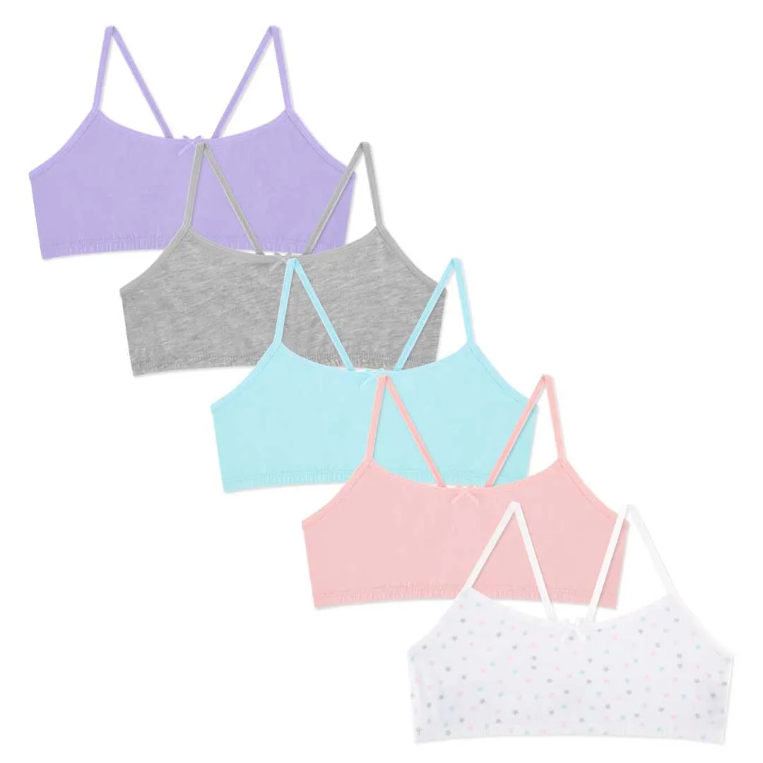 5 Pack Cotton Racerback Bras