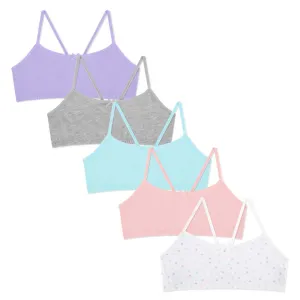 5 Pack Cotton Racerback Bras
