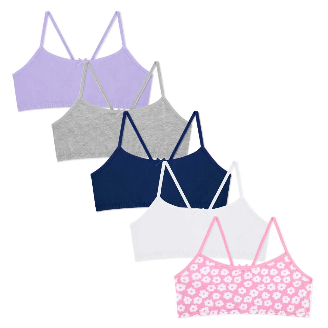 5 Pack Cotton Racerback Bras