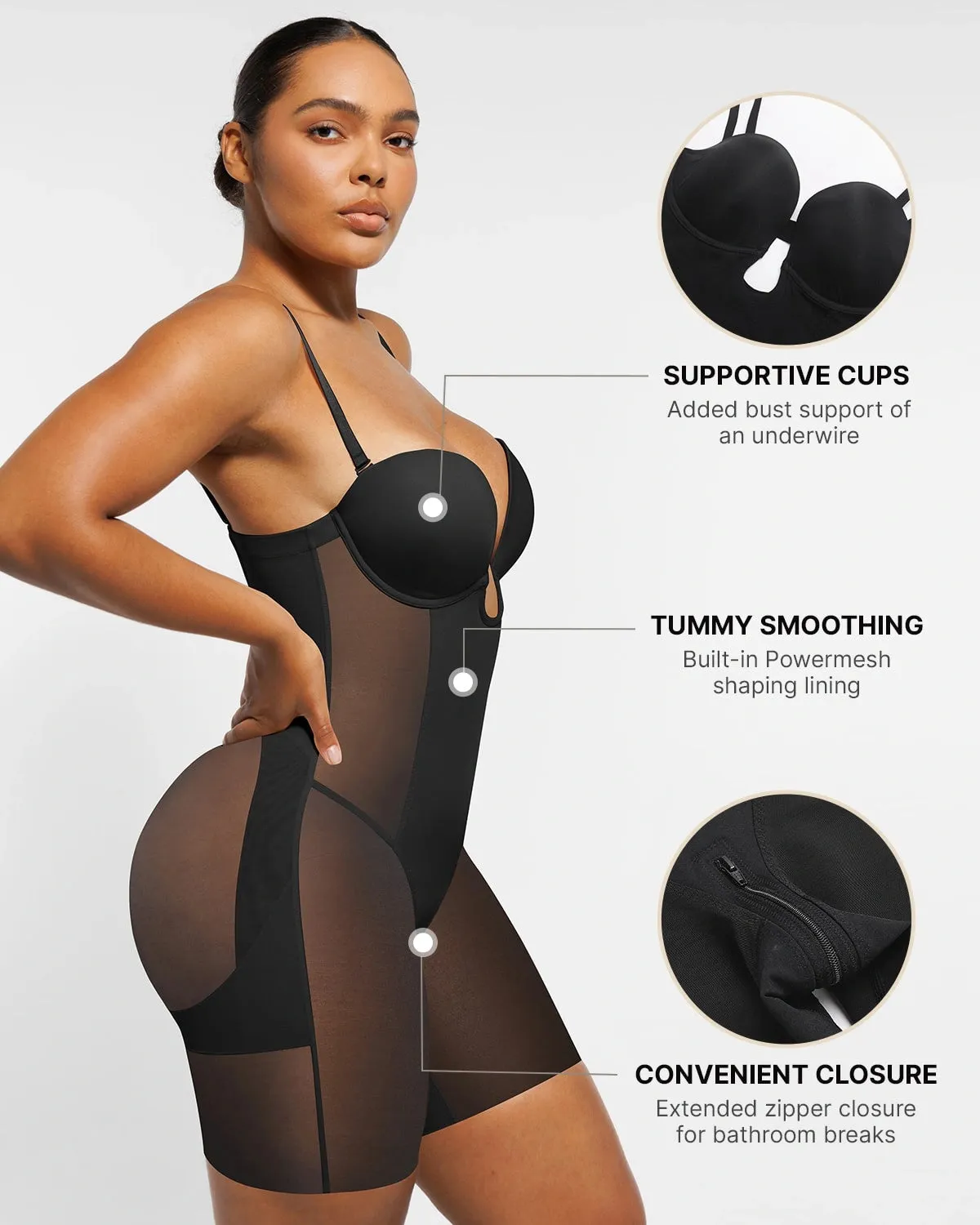 AirSlim® Deep Plunge Butt-Lifting Shaping Bodysuit