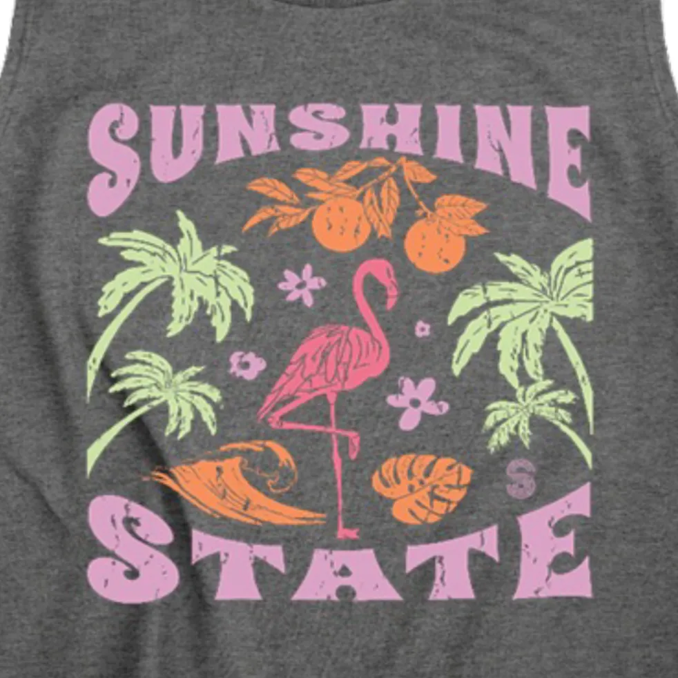 ALL THINGS FLORIDA MUSCLE TANK - DARK GREY HEATHER