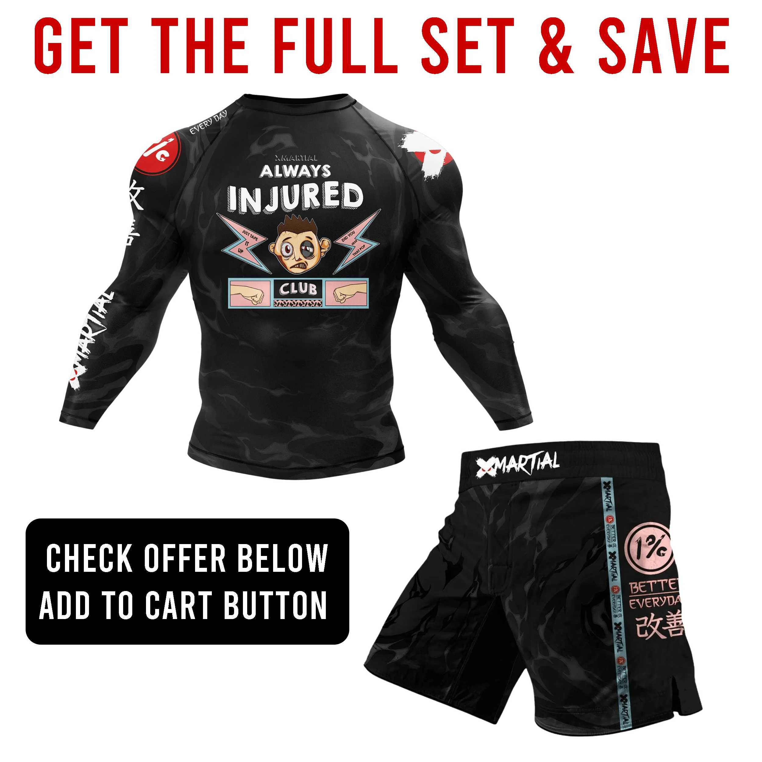 Always Injured 2.0 Hybrid BJJ/MMA Shorts