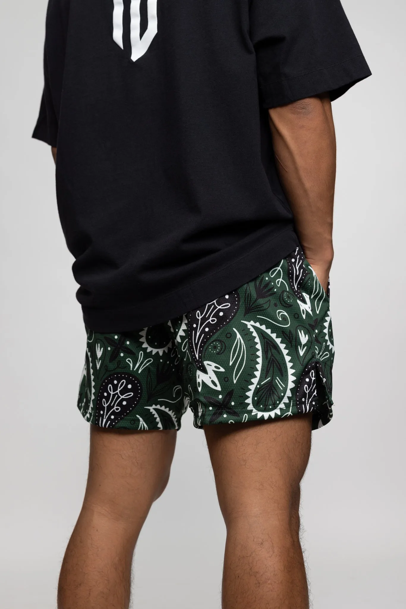 Bandana Mesh Training Short (5" Inseam) - Hunter