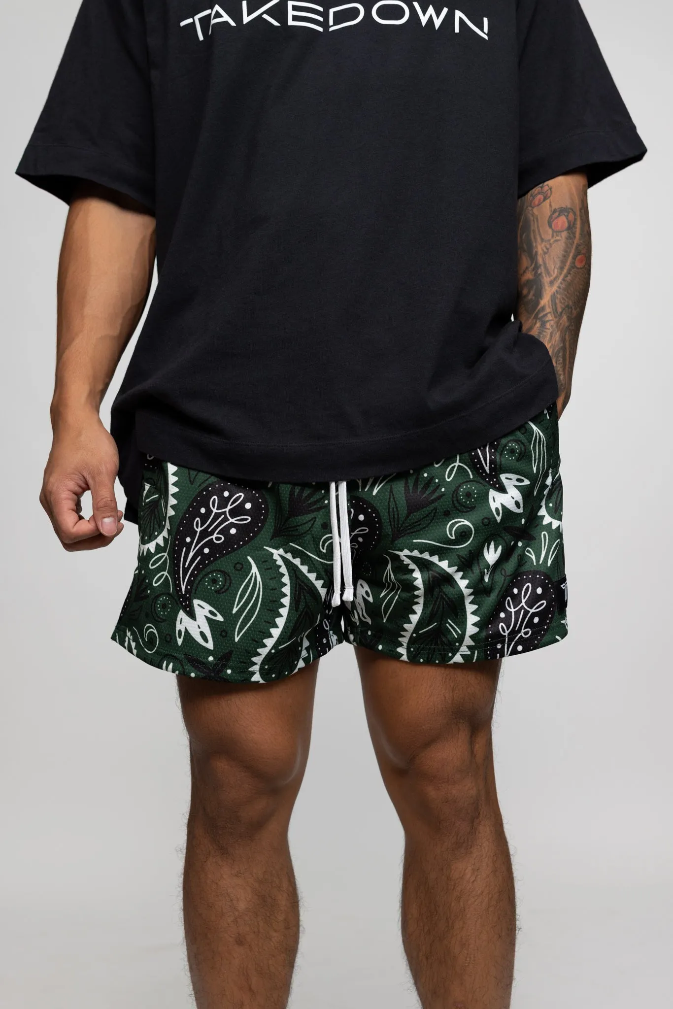 Bandana Mesh Training Short (5" Inseam) - Hunter