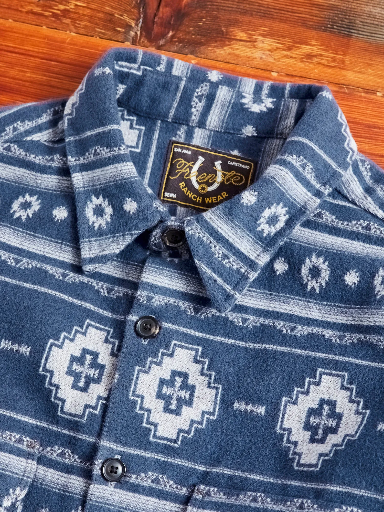 Benson Flannel Work Shirt in Blue Southwest