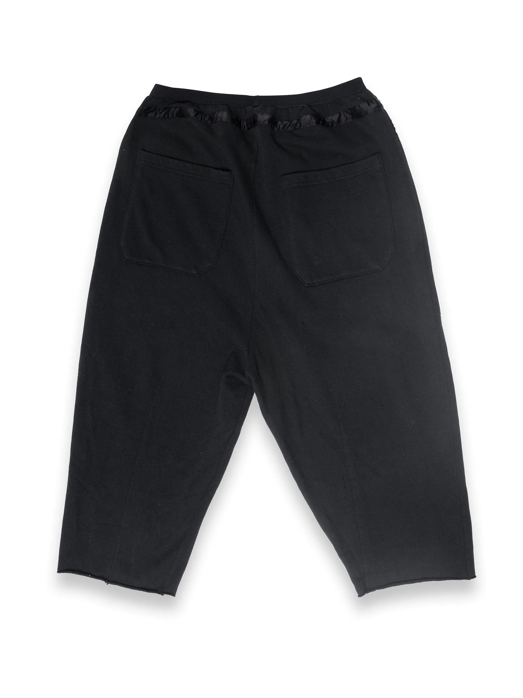 Black Jogger Knee Length Shorts
