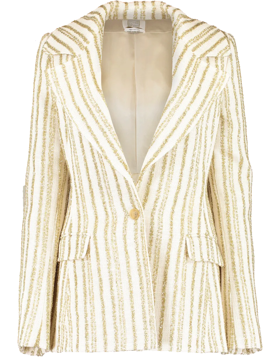 Blaze Your Saddles Striped Blazer