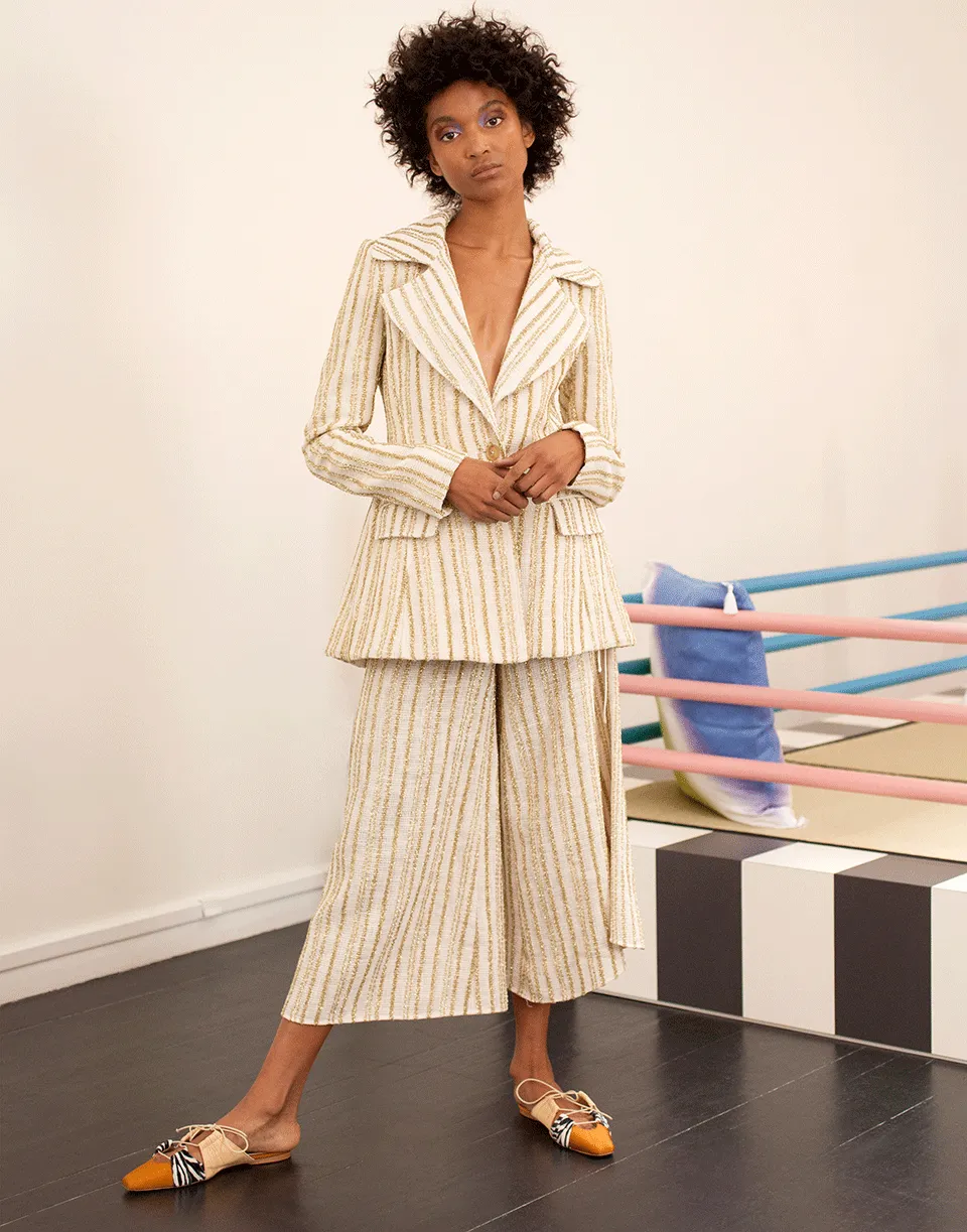 Blaze Your Saddles Striped Blazer