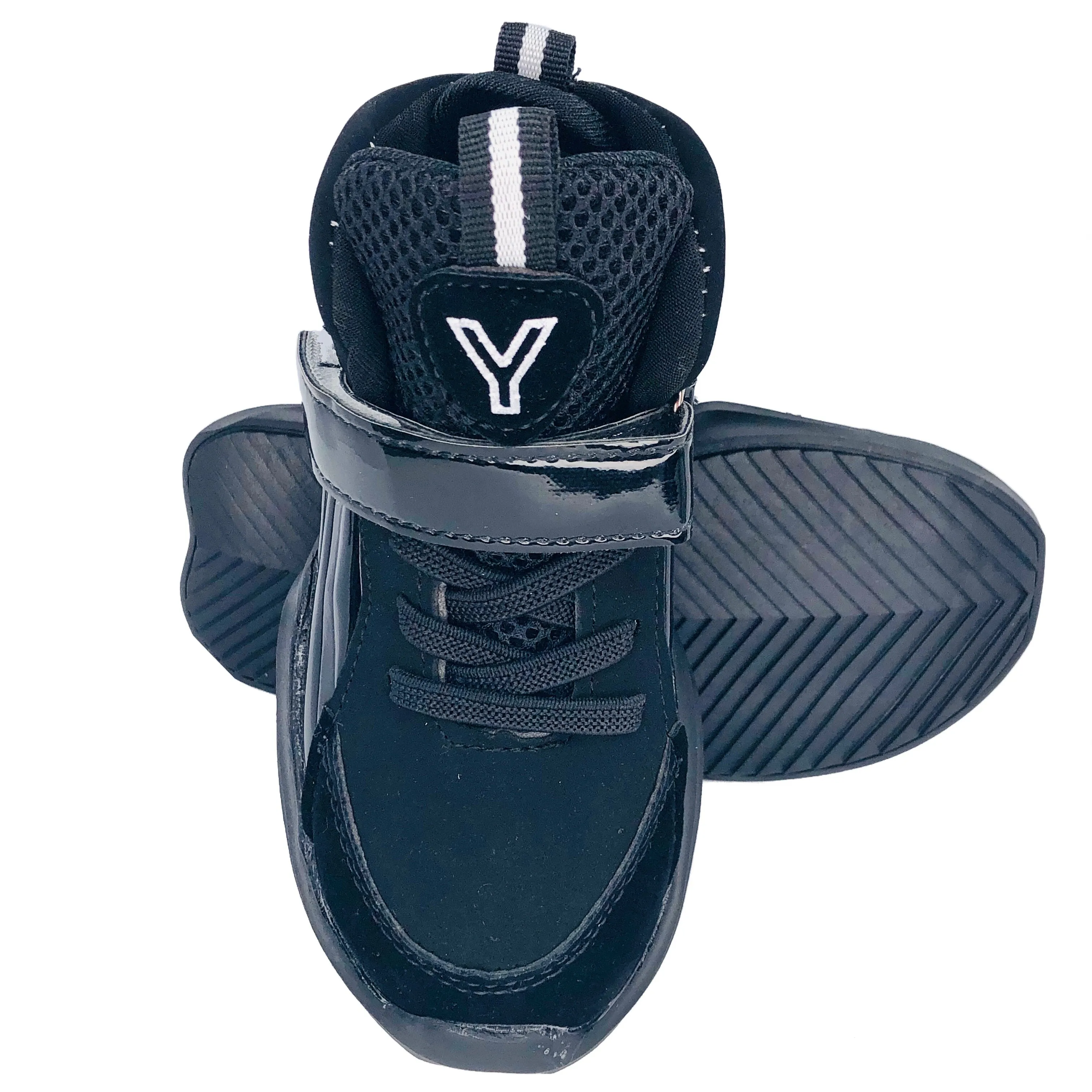 Boys High Top Sneakers. Black