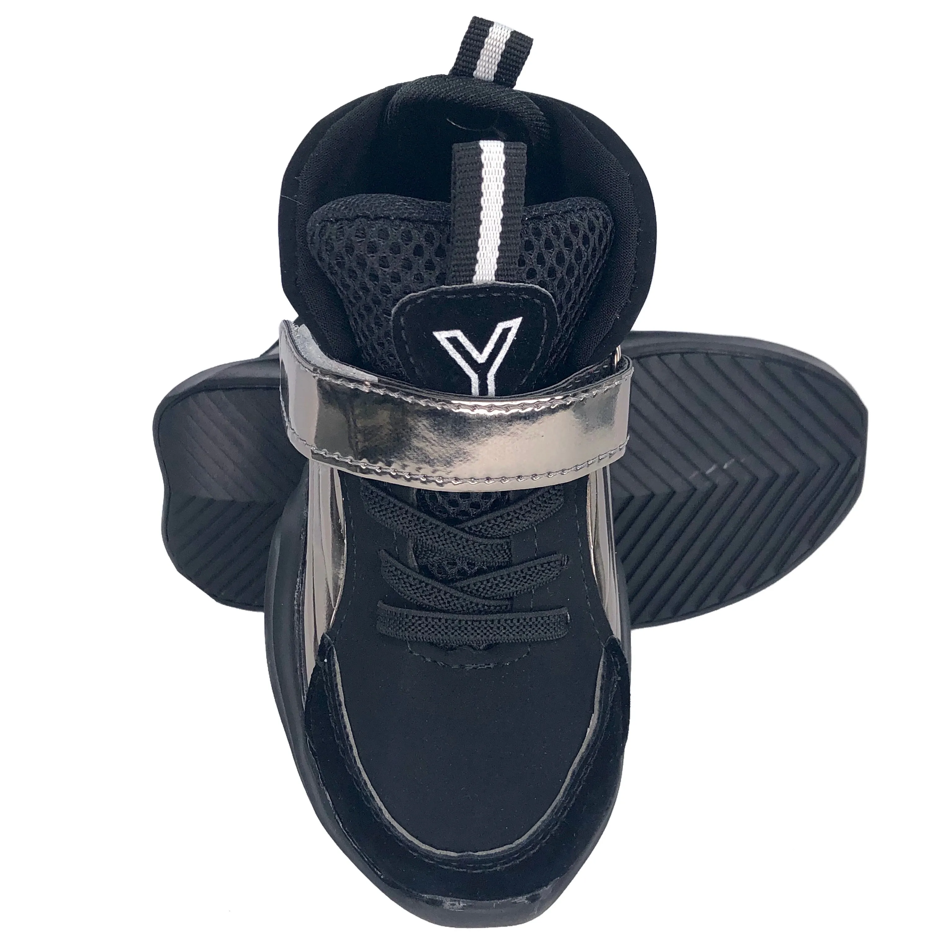 Boys High Top Sneakers. Brown