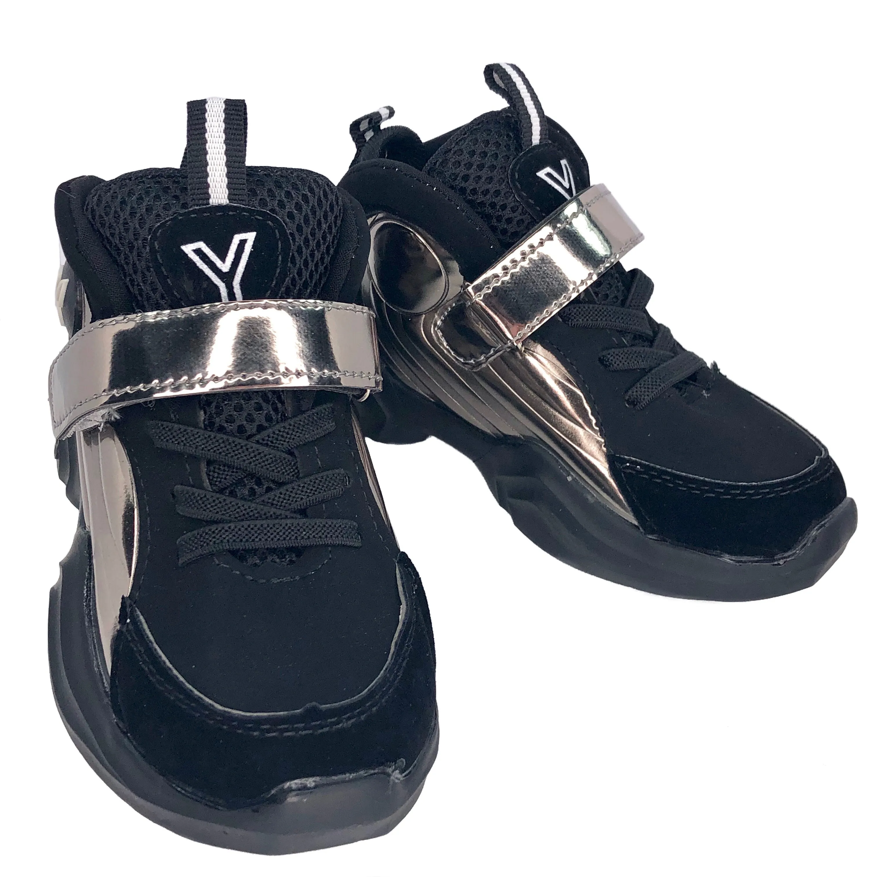 Boys High Top Sneakers. Brown