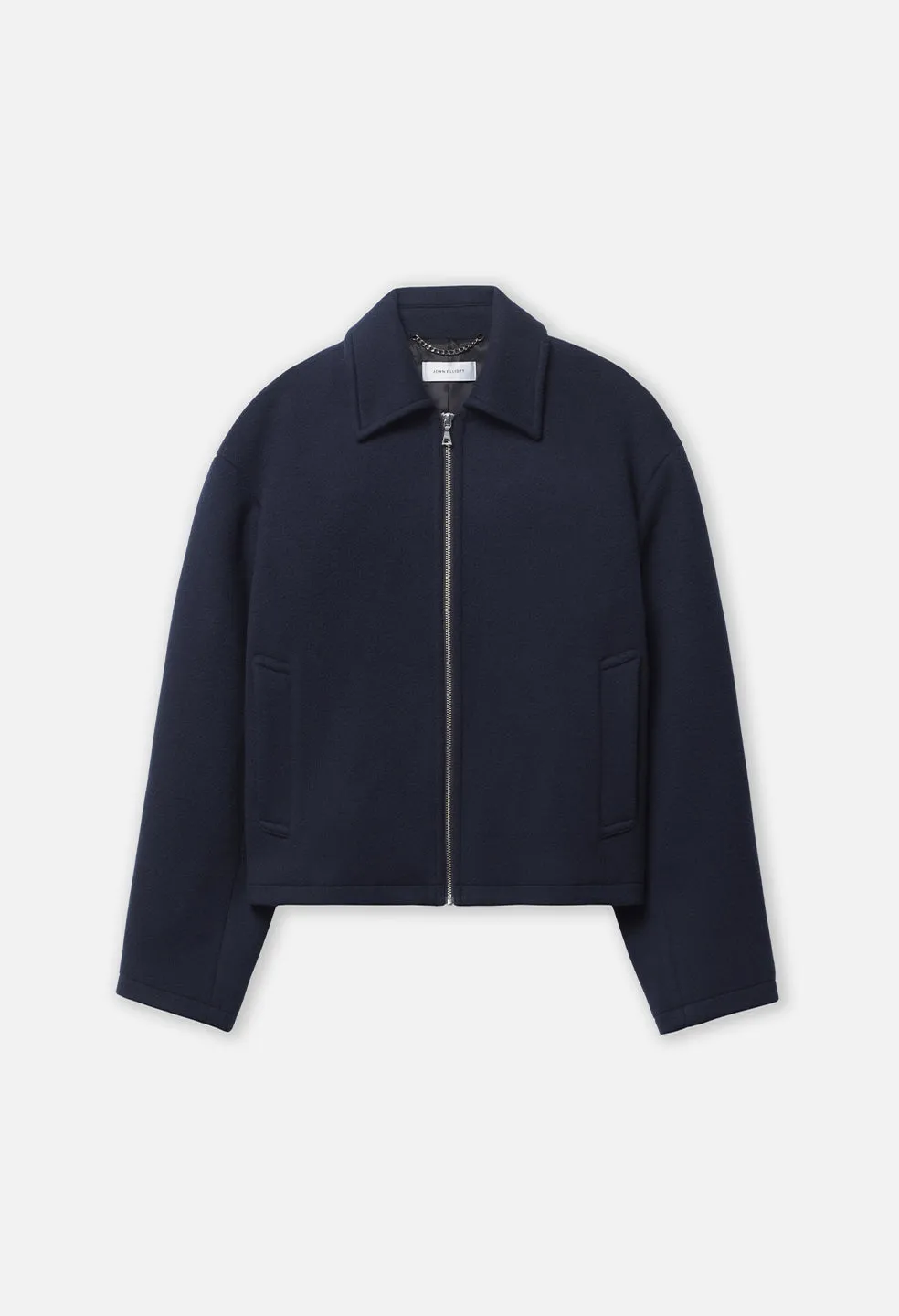 Brushed Wool Lexington Full Zip / Navy