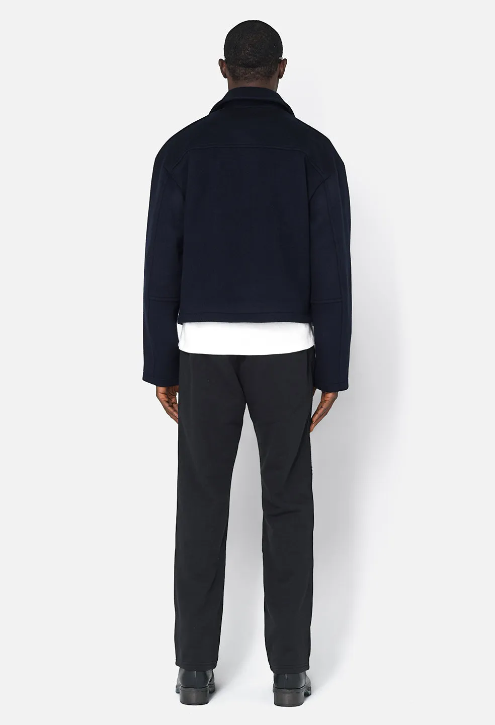 Brushed Wool Lexington Full Zip / Navy