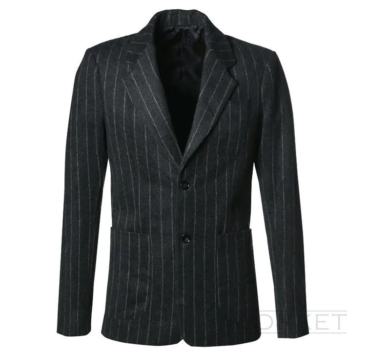 Casual Men's Striped Blazer