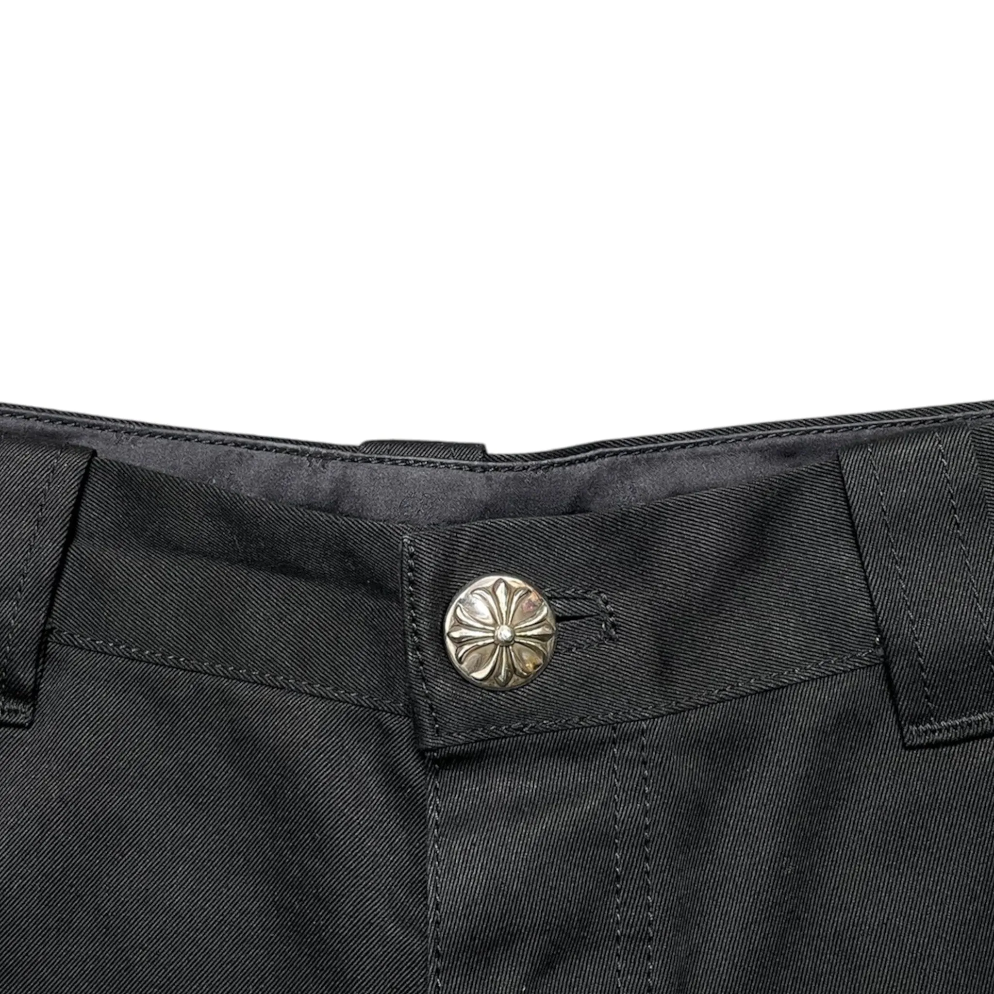 Chrome Hearts Double Knee Carpenter Shorts Black Pre-Owned