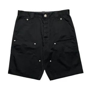 Chrome Hearts Double Knee Carpenter Shorts Black Pre-Owned