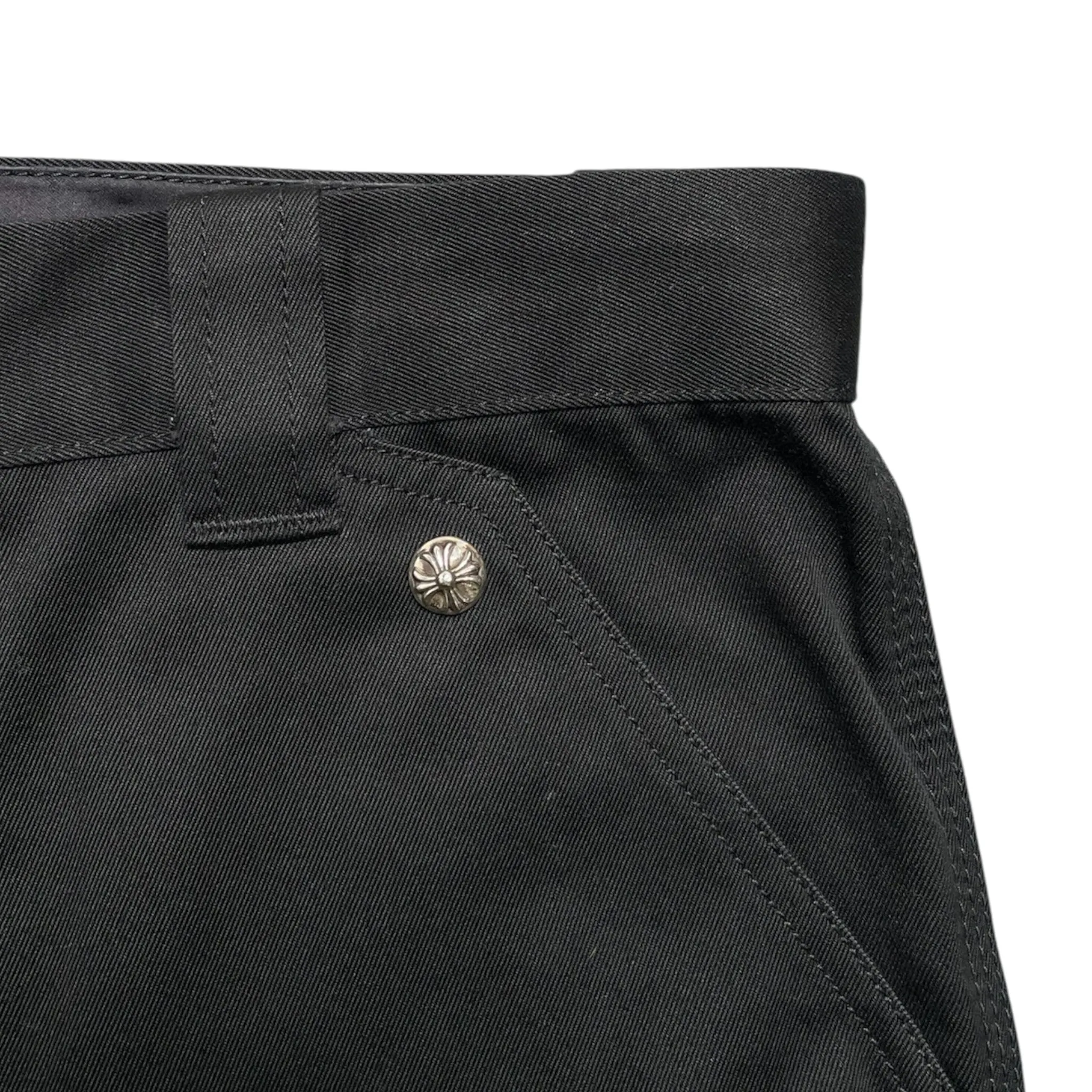 Chrome Hearts Double Knee Carpenter Shorts Black Pre-Owned