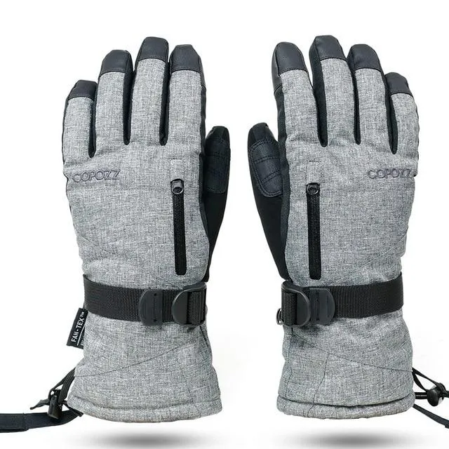 COPOZZ Grey Ski Gloves (Touchscreen Function)