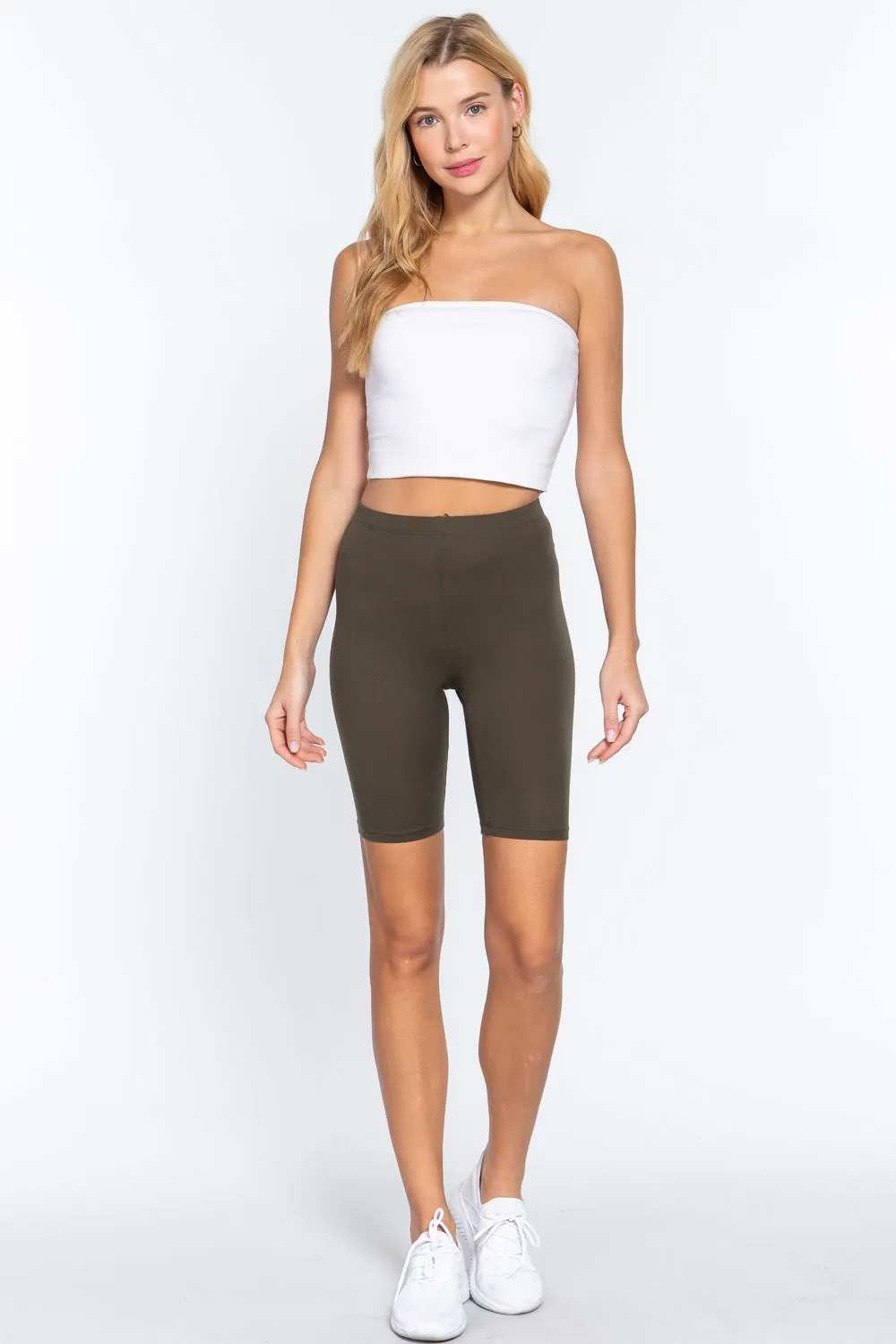 Cotton Jersey Short Leggings