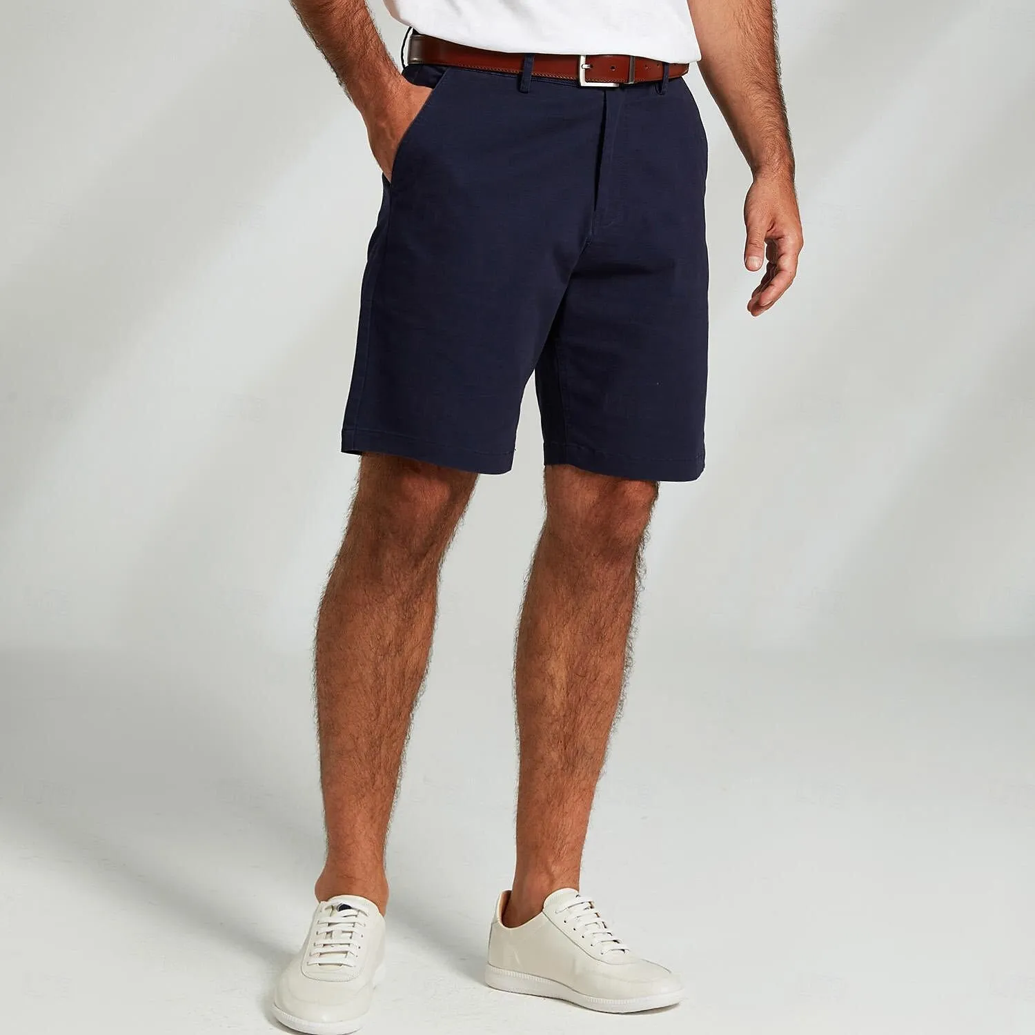 Cotton Side Pockets Knee Length Casual Shorts