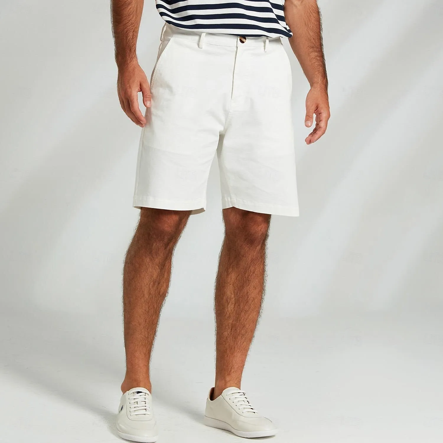 Cotton Side Pockets Knee Length Casual Shorts