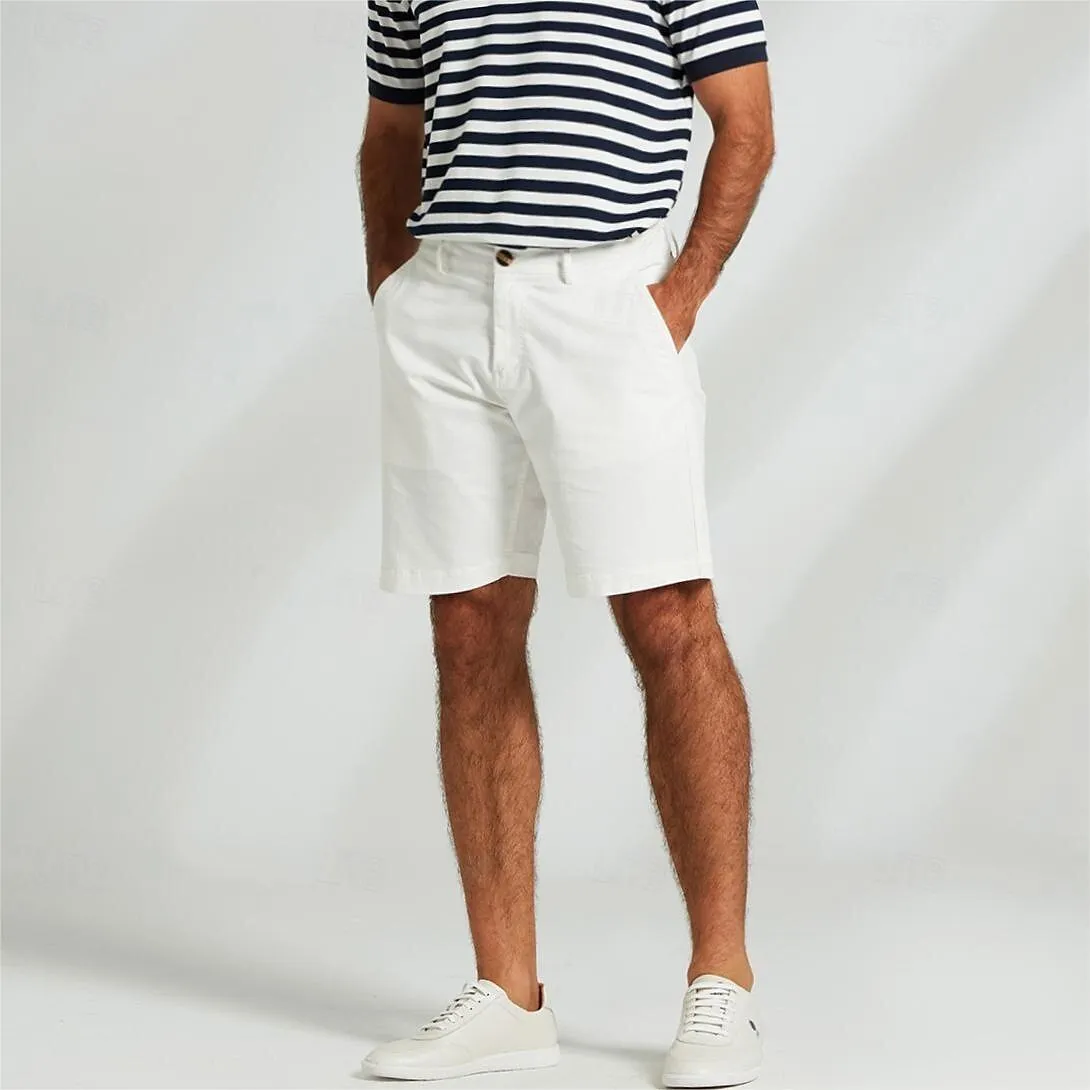 Cotton Side Pockets Knee Length Casual Shorts