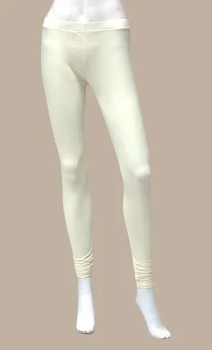 Cream Cotton Leggings