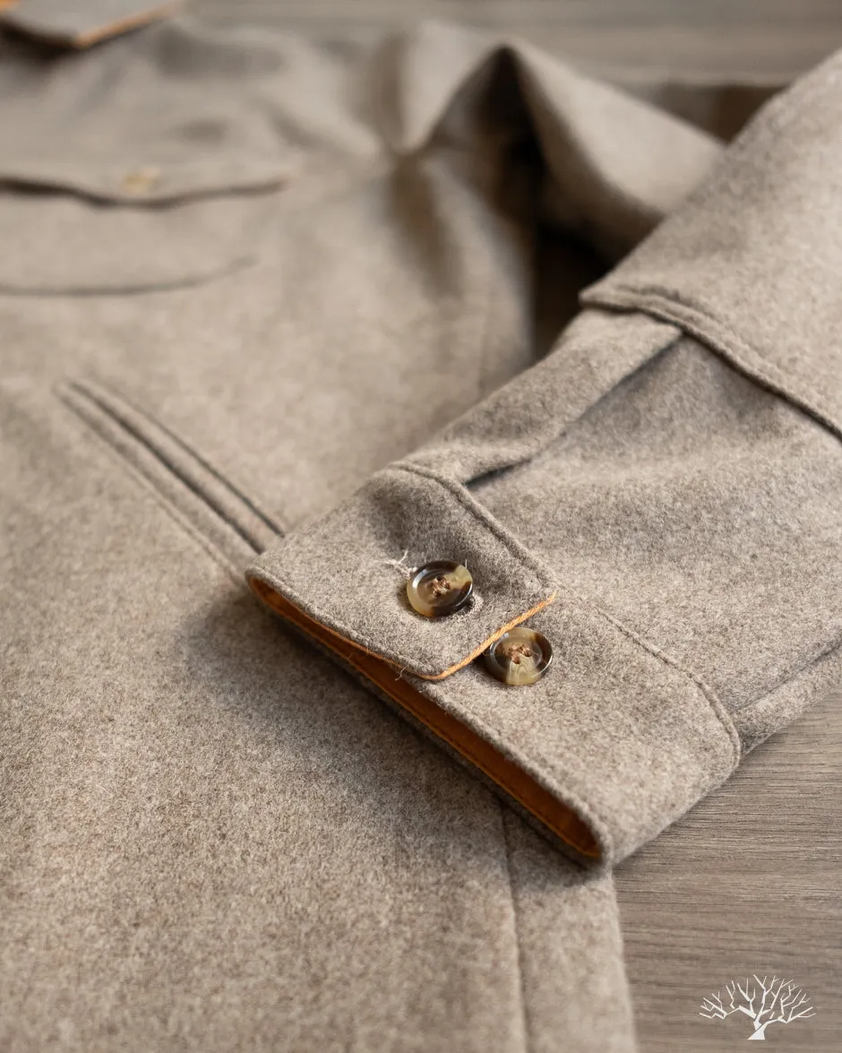 Crissman Overshirt - Oatmeal Melton Wool