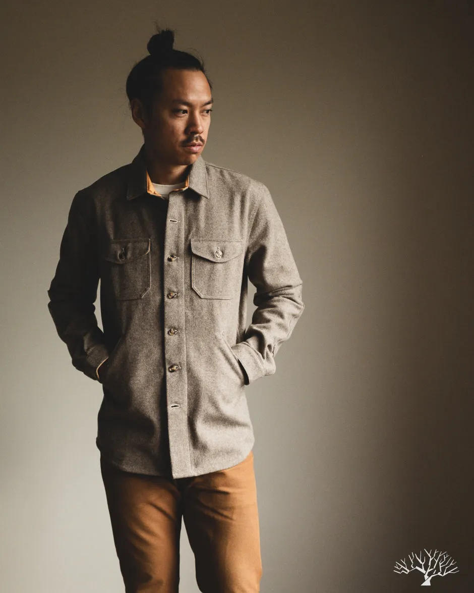 Crissman Overshirt - Oatmeal Melton Wool