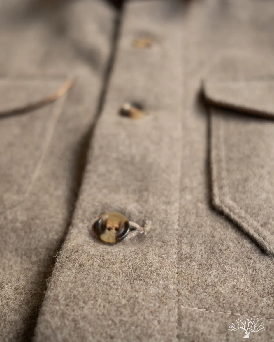 Crissman Overshirt - Oatmeal Melton Wool