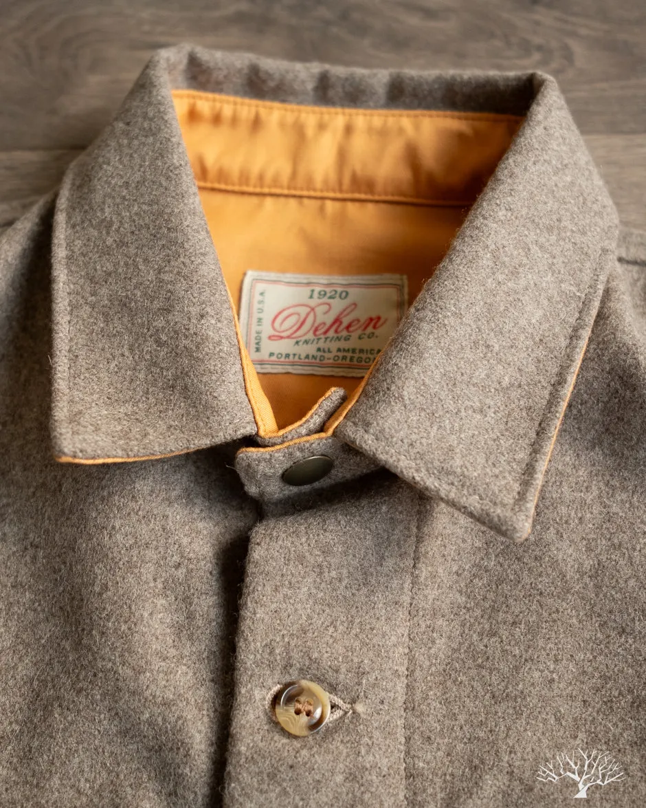 Crissman Overshirt - Oatmeal Melton Wool