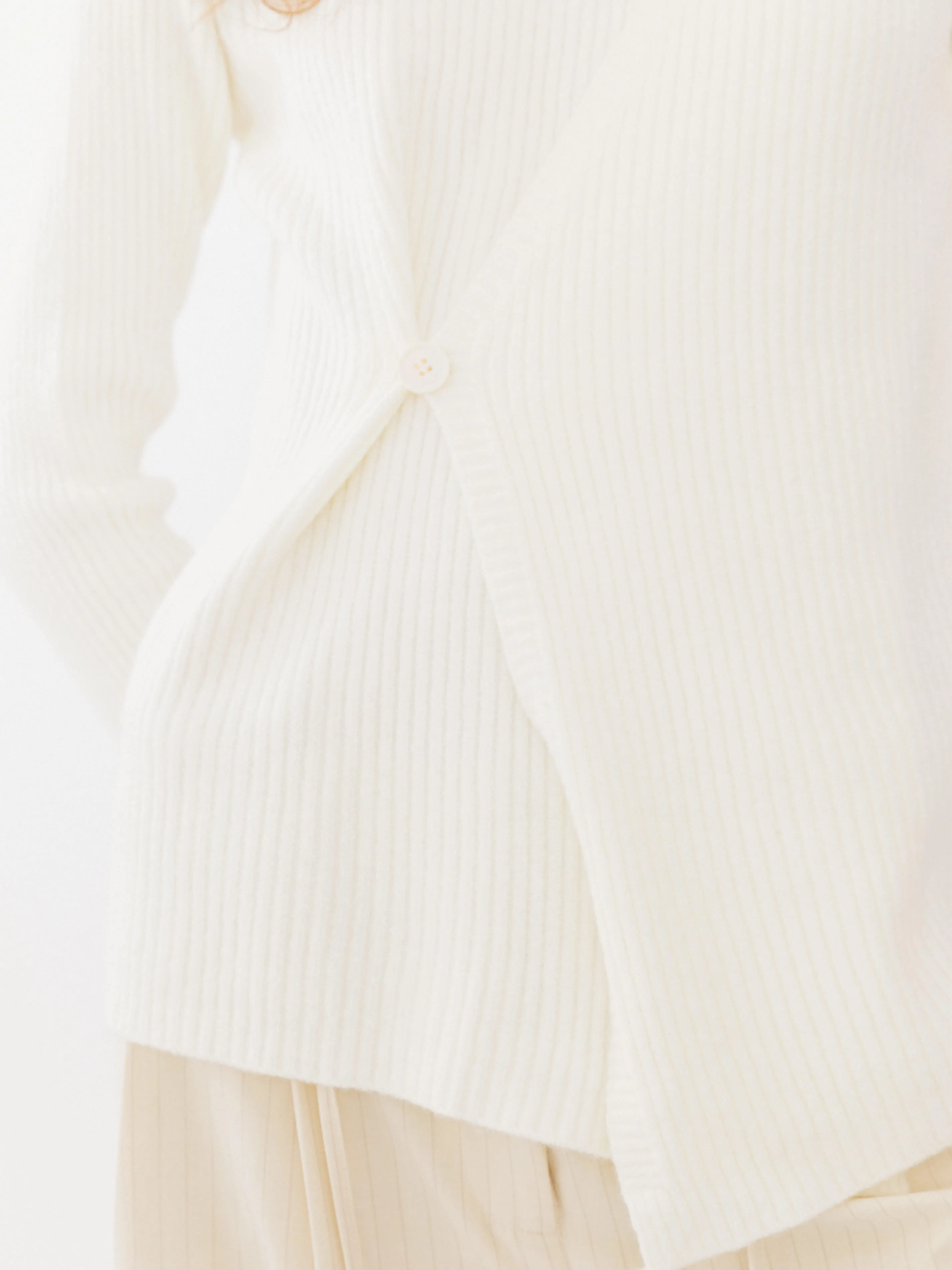 Crossover Ribbed Knit Jumper