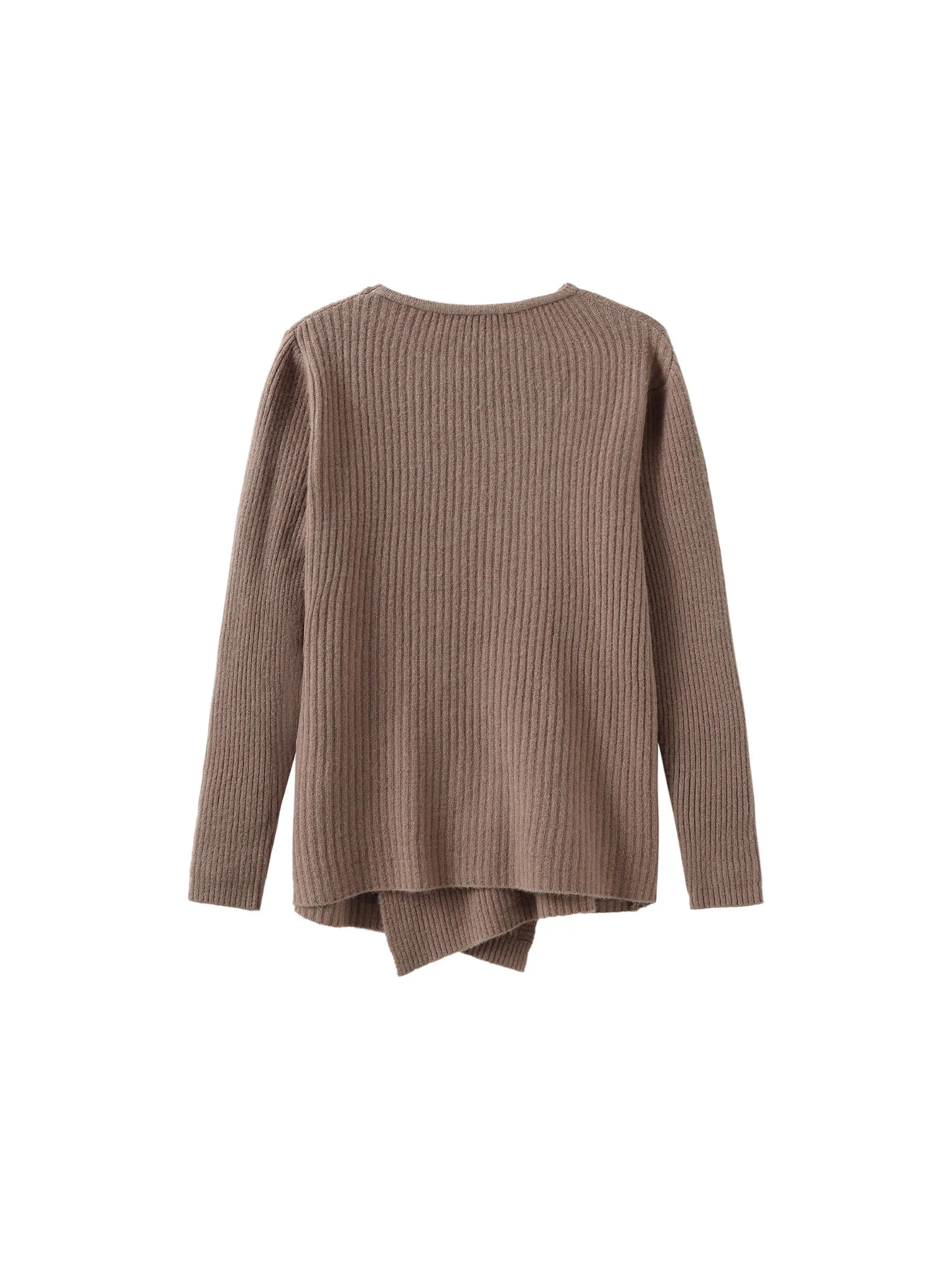 Crossover Ribbed Knit Jumper