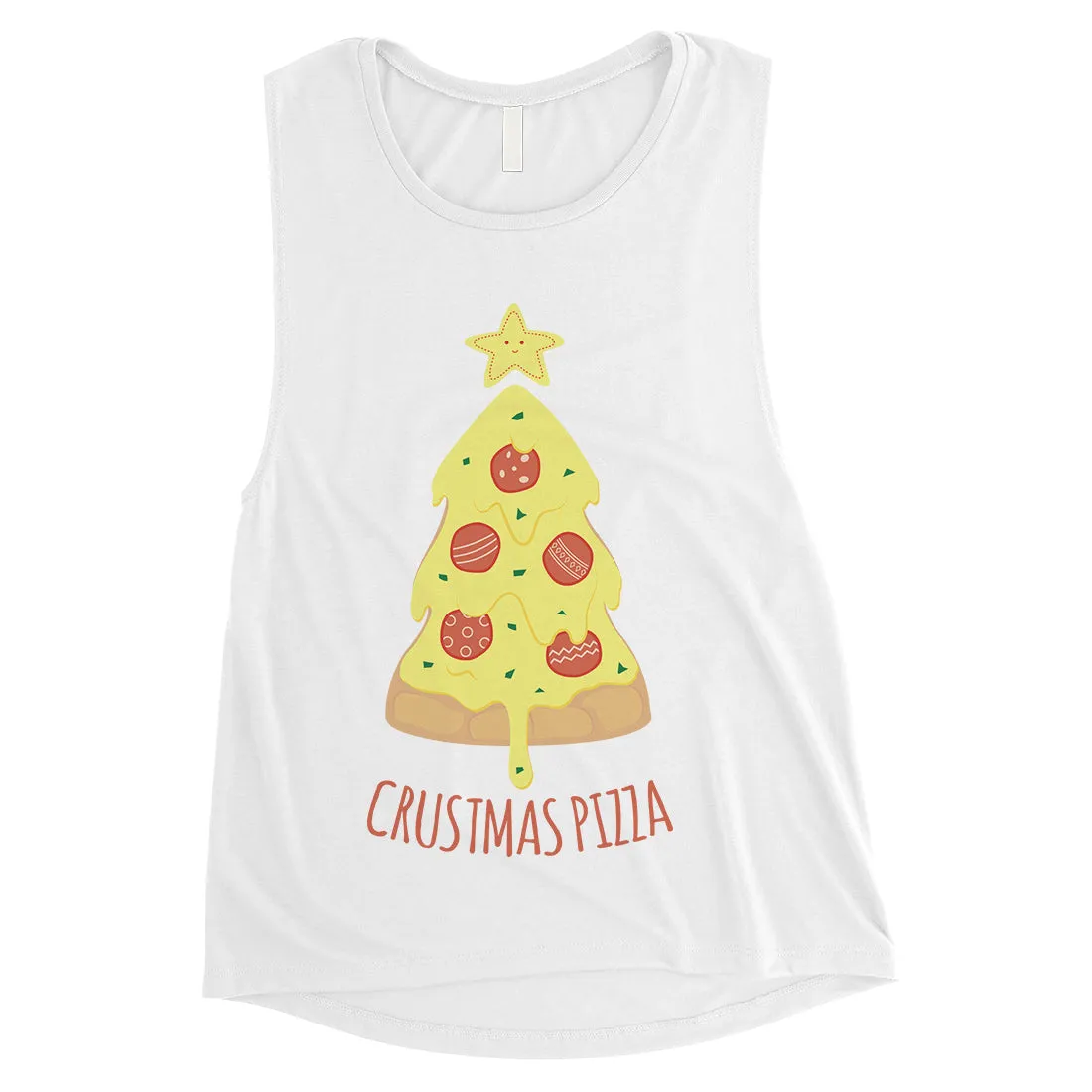 Crustmas Pizza Womens Muscle Shirt
