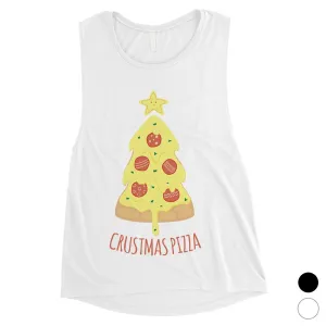 Crustmas Pizza Womens Muscle Shirt