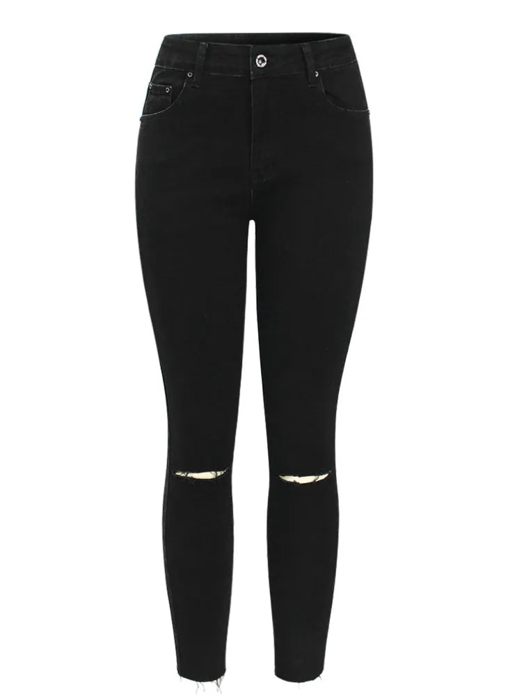 Denim Pants Trousers For Woman Pencil Skinny