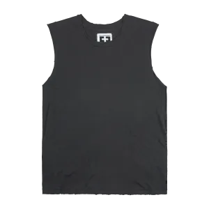 Destroyed Tank Top in Charcoal