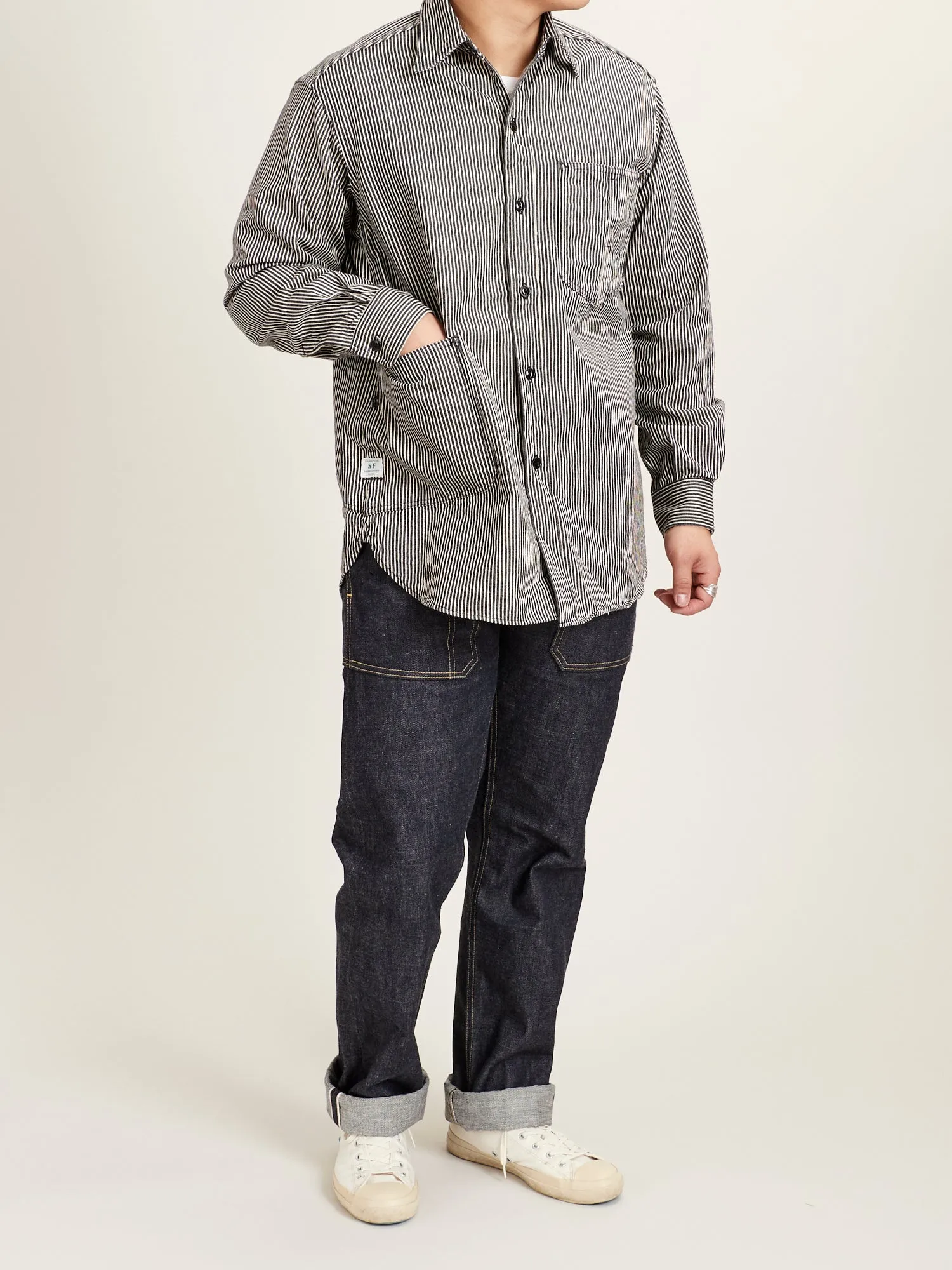Diggin Shirt in 8oz Hickory Stripe