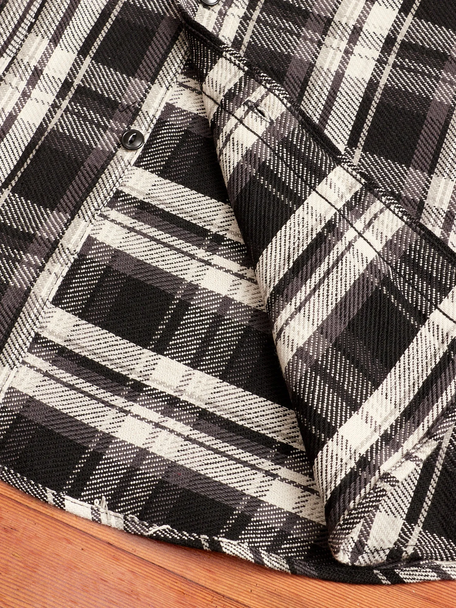 Diggin Shirt in Black Twill Check